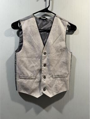 Kids Boys George Vest Size 12 Light Gray